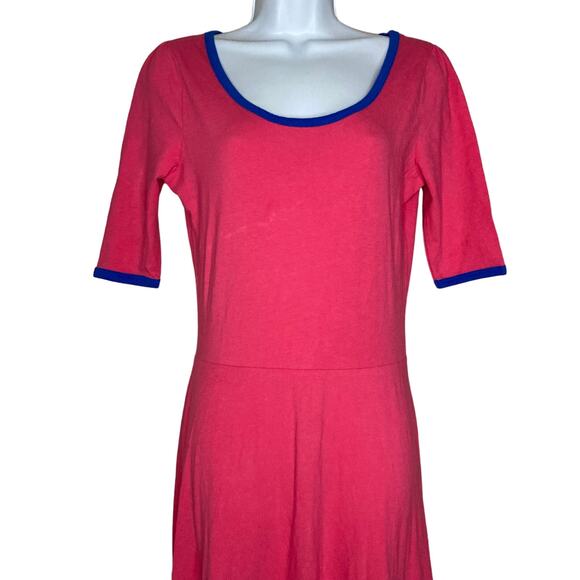 LuLaRoe Medium Ana Maxi Extra Long Dress Perfect For Tall Women Pink Fit Flare - Picture 4 of 16